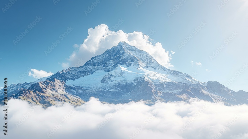 Nature-inspired blue hues Majestic blue mountains touch sky Nature-inspired blue hues Majestic blue mountains touch sky