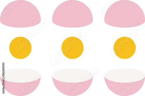 Creative Bauhaus volumetric geometric pattern