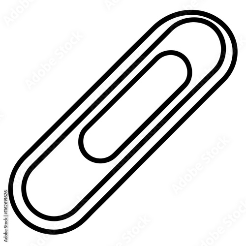 Modern Paperclip Vector Drawing