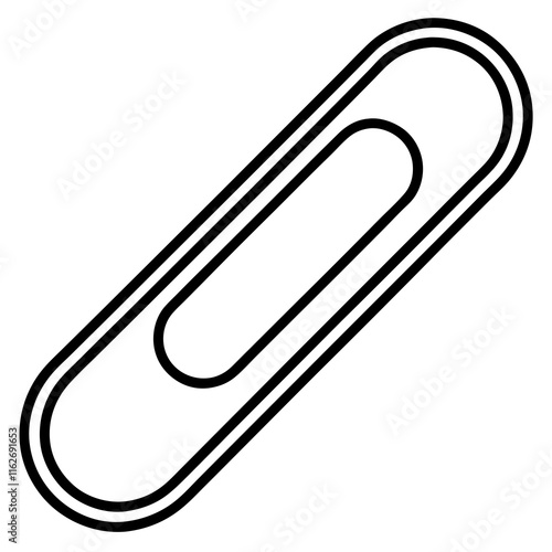 Modern Paperclip Vector Drawing