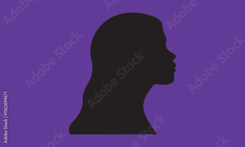 woman hair silhouettes vector illustration