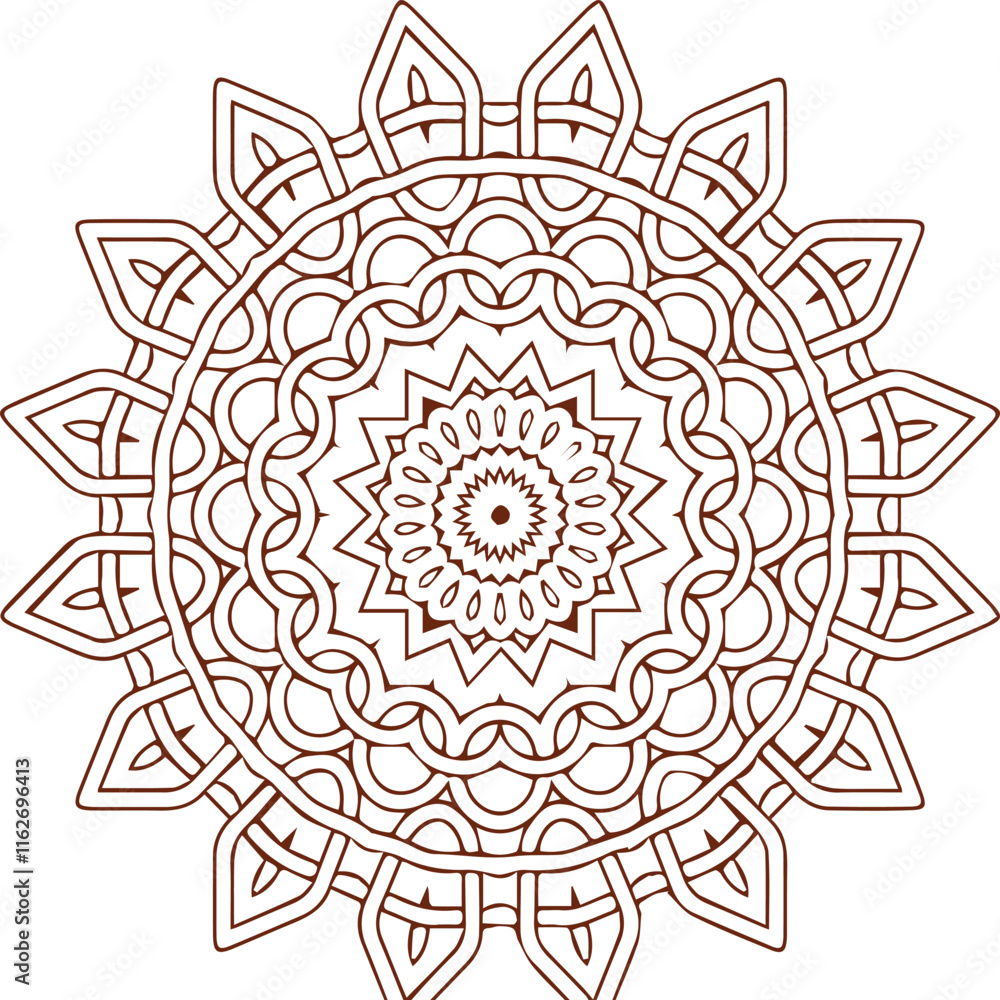 Fototapeta premium Beautiful flower art and mandala vector design