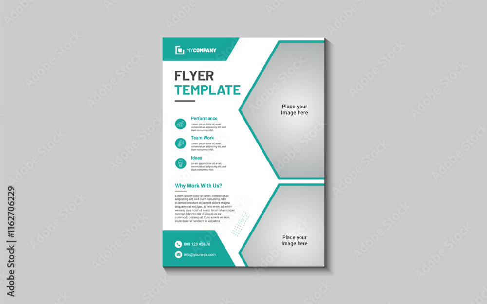 Template vector design for Brochure, Annual Report, Magazine, Poster, Corporate Presentation, Portfolio, Flyer, layout modern with blue color size A4, Front and back, Easy to use and edit. Template vector design for Brochure, Annual Report, Magazine, Poster, Corporate Presentation, Portfolio, Flyer, layout modern with blue color size A4, Front and back, Easy to use and edit.