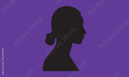 woman hair silhouettes vector illustration