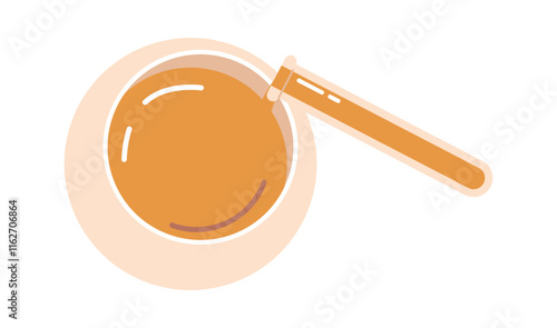 Natural oil preparation process vector illustration