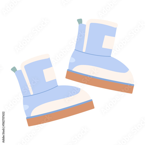 Cartoon footwear. Boots, heels, Chelsea, and winter boots flat vector illustration. Fall Winter trendy footwear