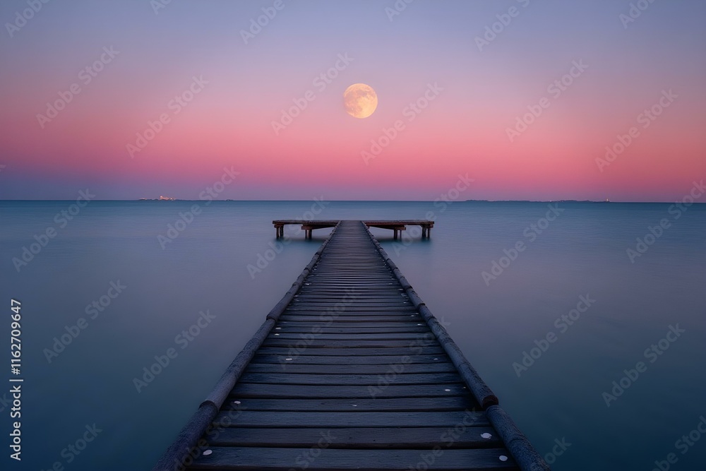 Obraz premium Serene Sunset Piers Collection