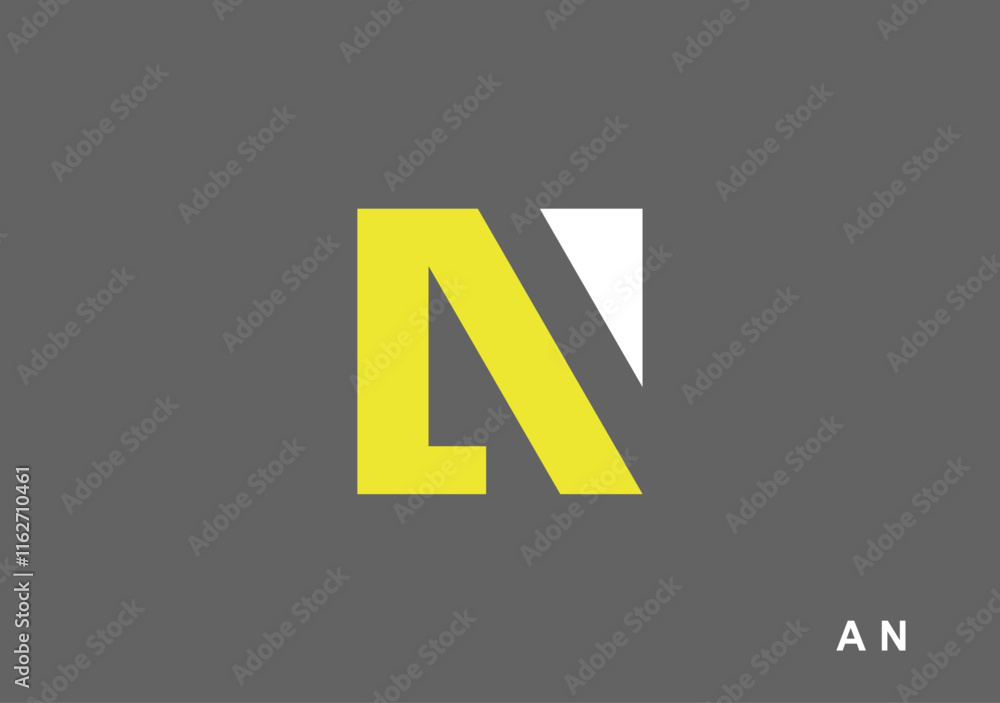 monogram logo letter A N with arrow symbol monogram logo letter A N with arrow symbol