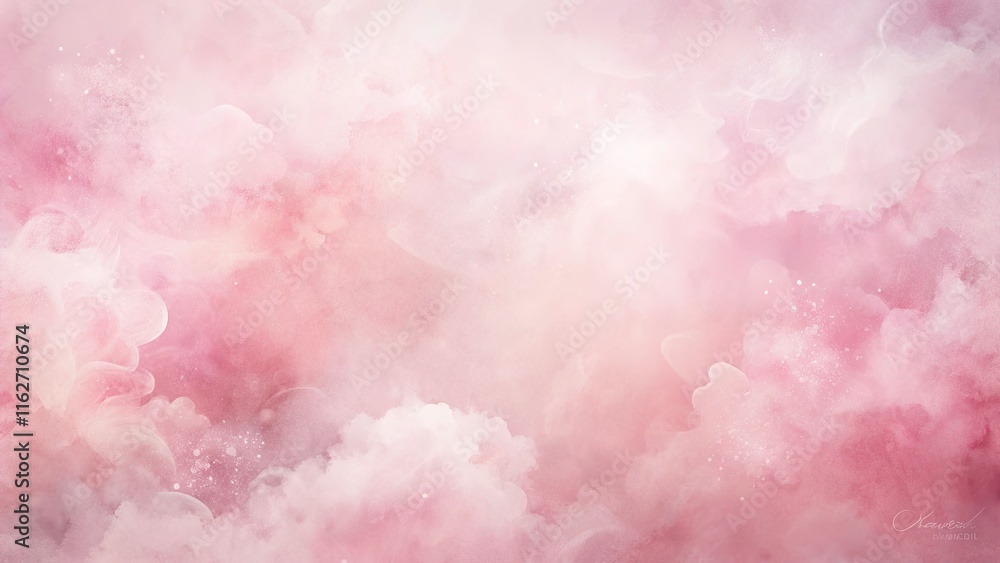 Fototapeta premium Abstract Soft Pink Grunge Watercolor Texture Background - Beautiful Decorative Fantasy Design for Creative Projects