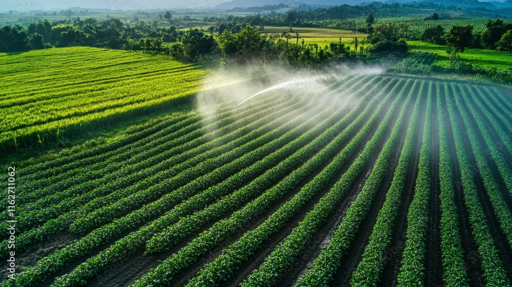 Aerial View of Vibrant Agricultural Landscape Aerial View of Vibrant Agricultural Landscape