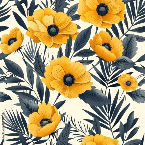 Wallpaper Mural Vibrant puzzle design showcasing diverse exotic floral patterns and colorful arrangements Torontodigital.ca