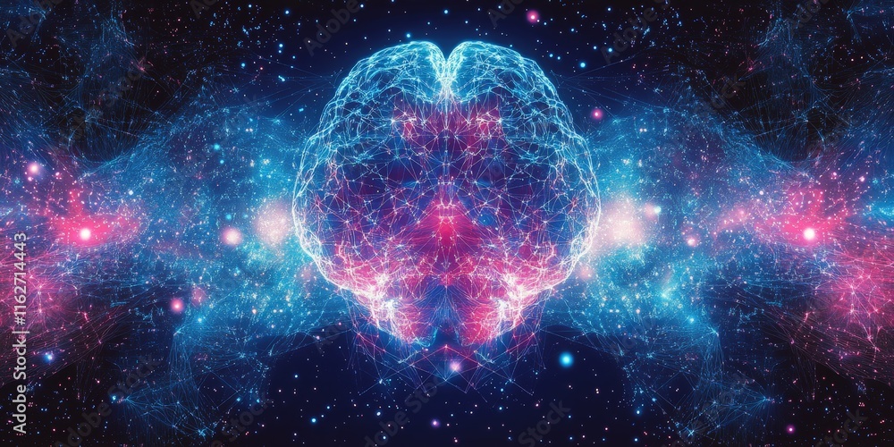 Futuristic 3D Brain with Glowing Neural Networks and Innovation Vibe Futuristic 3D Brain with Glowing Neural Networks and Innovation Vibe