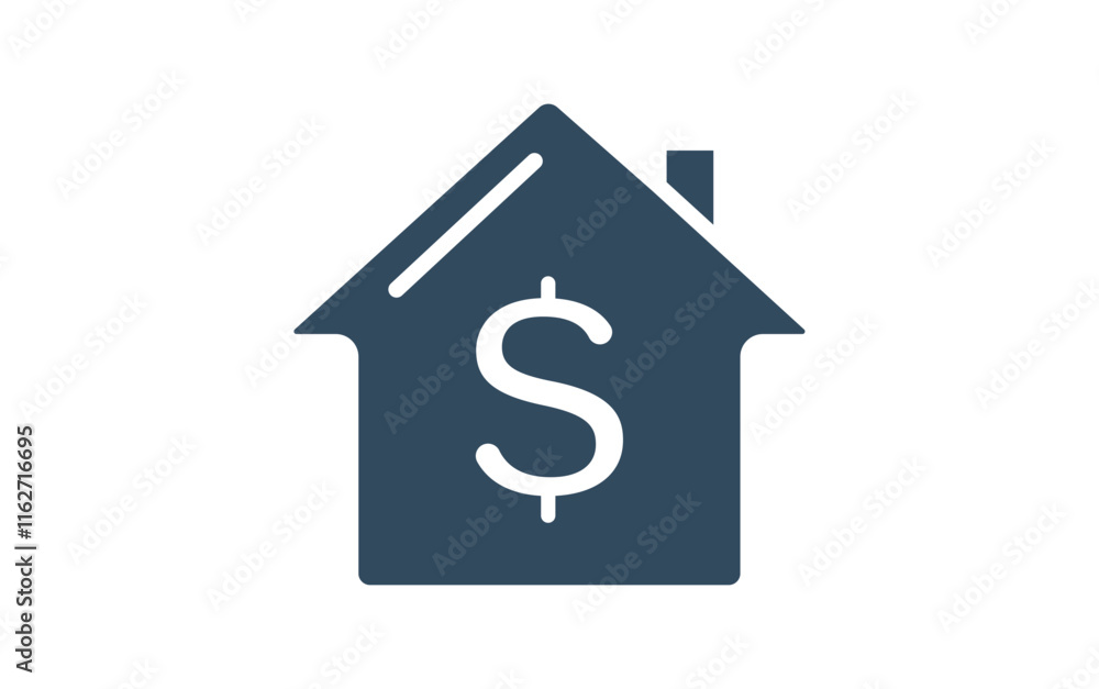Home sell dollar sign pictogram icon. house, property, real estate sell Home sell dollar sign pictogram icon. house, property, real estate sell