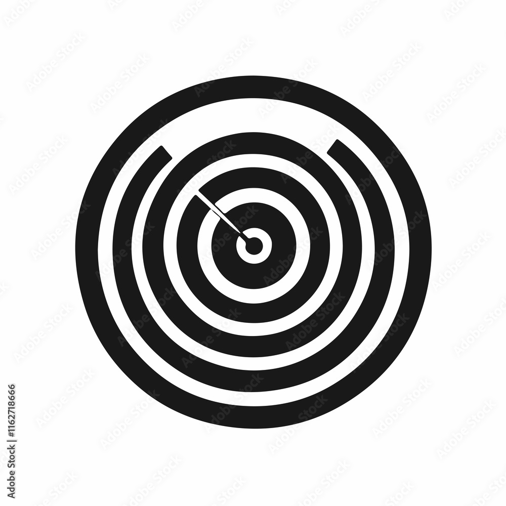 Target Shooting Icon: Vector Illustration for Precision Sport Enthusiasts Target Shooting Icon: Vector Illustration for Precision Sport Enthusiasts