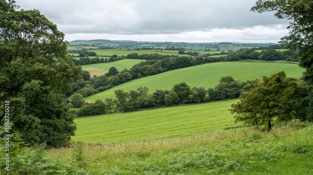 Overcast Countryside Landscape with Soft Lighting Overcast Countryside Landscape with Soft Lighting