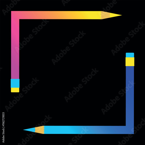 Free Download Vector background with colored pencils and copy space. Colored pencils with rainbow gradient. Vector illustration. - GFXLoad