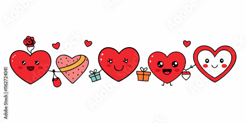 stiker set valentine