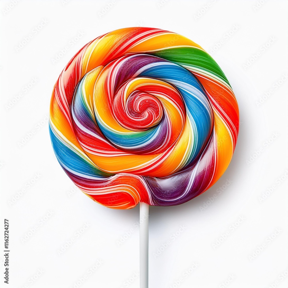colorful lollipop isolated on white