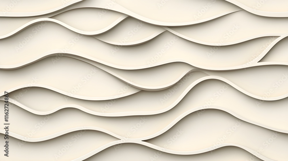 Fototapeta premium Abstract Wavy Texture Background in Soft Neutral Tones