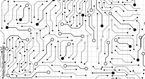 Circuit technology background with hi-tech digital data connection system and computer electronic design