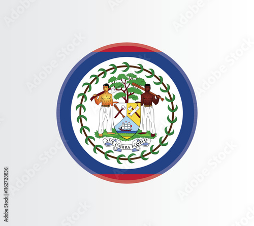 Belize country flag concept with grunge design suitable for a logo icon design	 photo