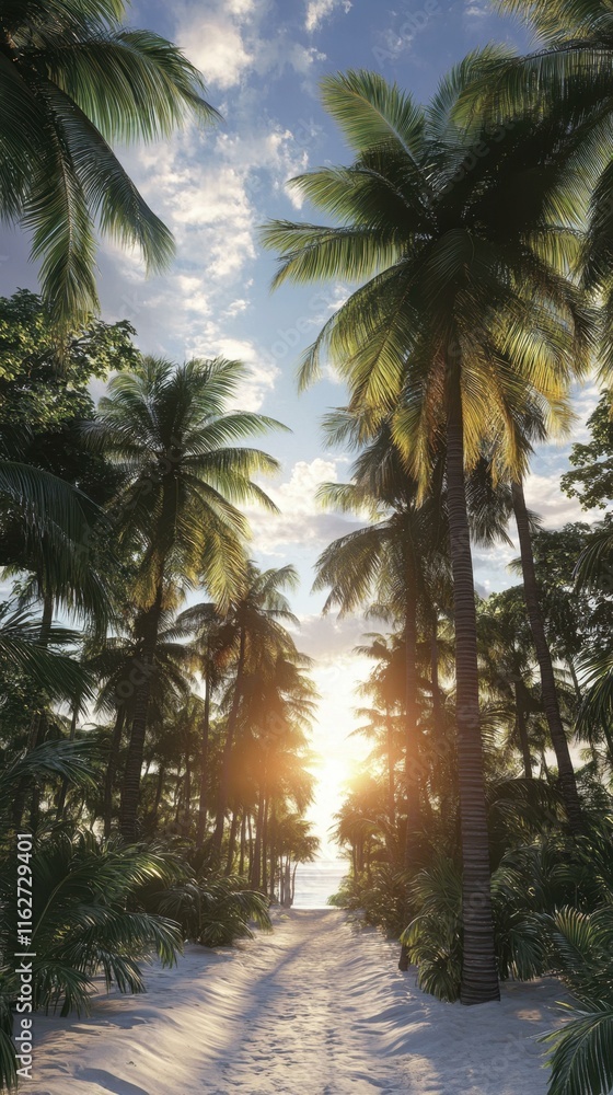 Tropical summer vibes Tropical sunset painting the sky Tropical summer vibes Tropical sunset painting the sky