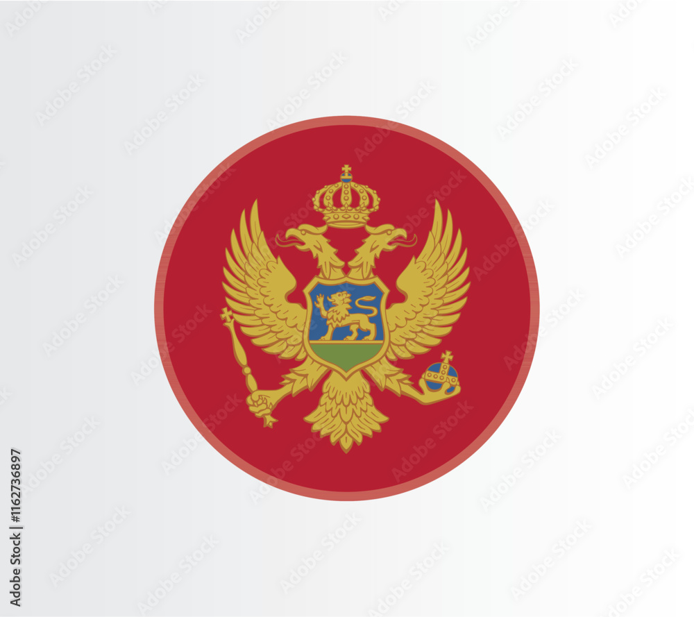 Montenegro country flag concept with grunge design suitable for a logo icon design Montenegro country flag concept with grunge design suitable for a logo icon design
