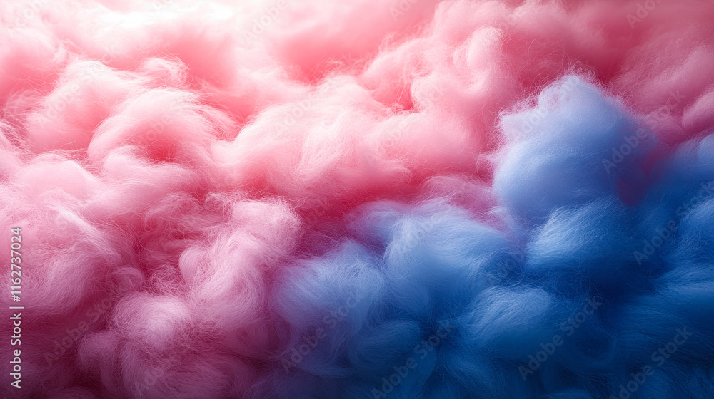 Fluffy Eco Fur Background in Baby Pink and Blue Colours, Cotton Candy Wool Abstract Texture, Soft Pastel Cloud-like Patterns, Dreamy and Whimsical Mood for Creative Design and Craft Projects Fluffy Eco Fur Background in Baby Pink and Blue Colours, Cotton Candy Wool Abstract Texture, Soft Pastel Cloud-like Patterns, Dreamy and Whimsical Mood for Creative Design and Craft Projects