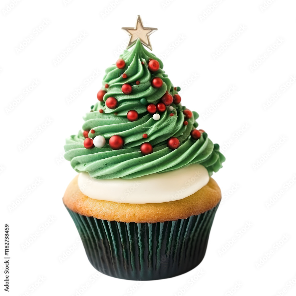 Festive Christmas Tree Cupcake Holiday Dessert Sweet Treat Winter Baking Festive Christmas Tree Cupcake Holiday Dessert Sweet Treat Winter Baking