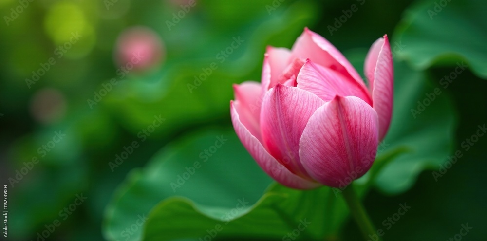 Delicate pink petals unfolding on a lush green leaf, nature, intricate, spring Delicate pink petals unfolding on a lush green leaf, nature, intricate, spring