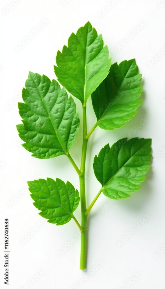 Obraz premium Fresh chopped Tinospora cordifolia herb leaves on white background, earthy, herb garden, plant