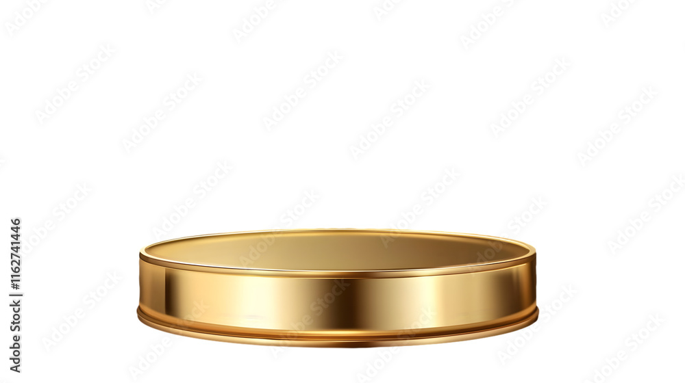 Elegant Round Gold Tray with Smooth Surface for Display and Presentation Elegant Round Gold Tray with Smooth Surface for Display and Presentation