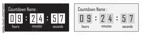 Countdown hours minutes seconds icon, vector illustration
