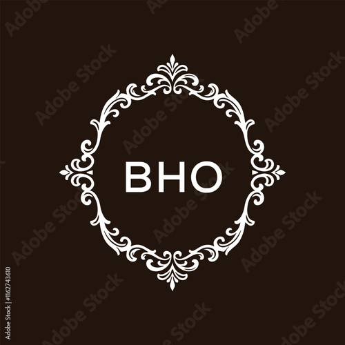 BHO letter logo. BHO letter logo icon design for business and company. BHO letter initial vector logo design.
 photo