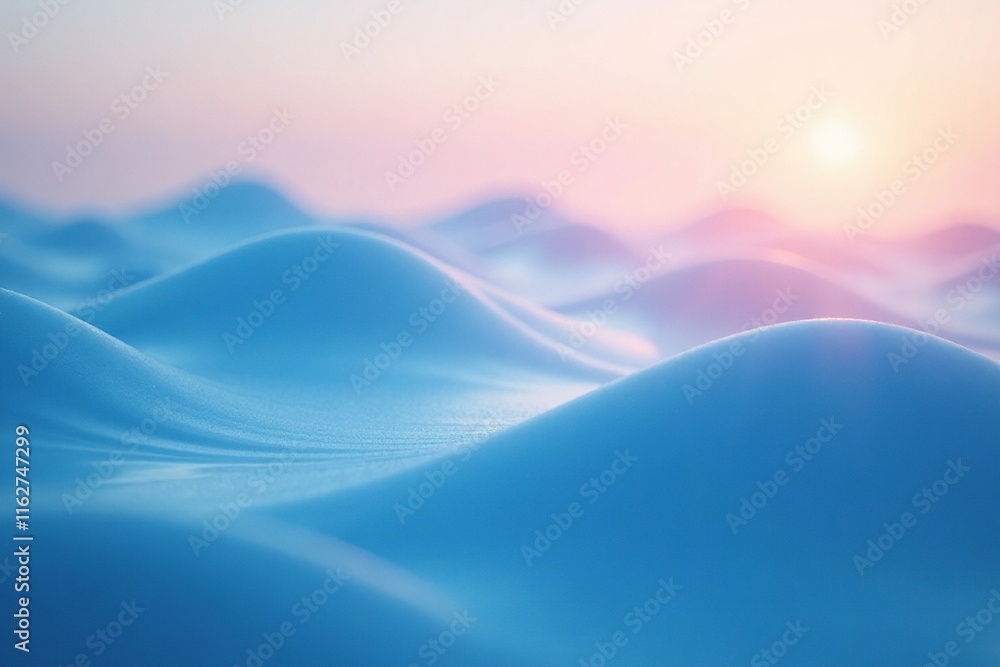 Soft focus on gradient waves in calming shades of blue and pale pink, blue, calming, gradient Soft focus on gradient waves in calming shades of blue and pale pink, blue, calming, gradient