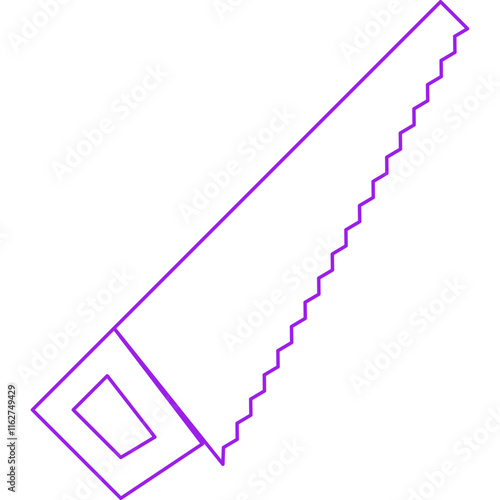Handsaw icon single vector illustration