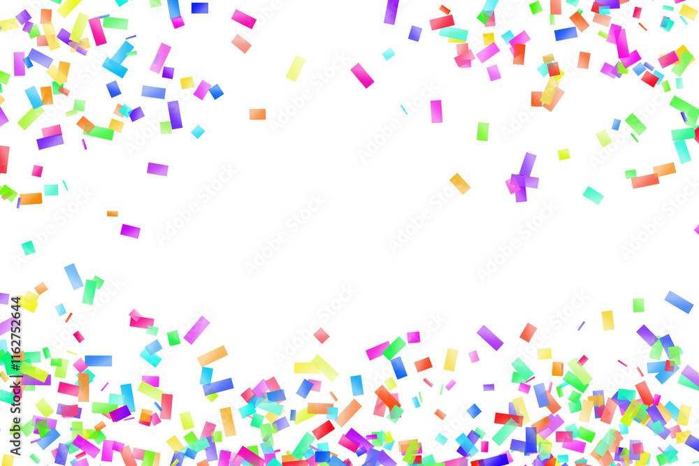 Celebration background template with confetti Colorful ribbons Celebration background template with confetti Colorful ribbons