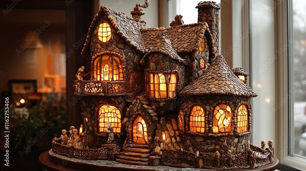 Obraz premium Charming gingerbread house design