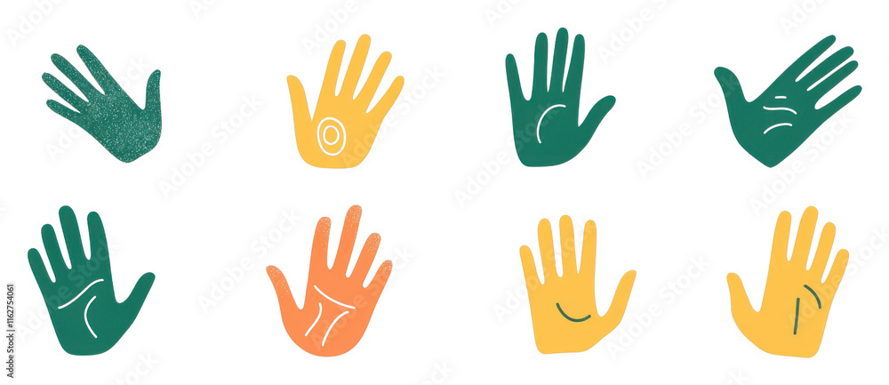Showcasing diverse hand gestures creative studio graphic design colorful background aesthetic perspective artistic expression Showcasing diverse hand gestures creative studio graphic design colorful background aesthetic perspective artistic expression