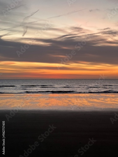 Beautiful beach sunrise