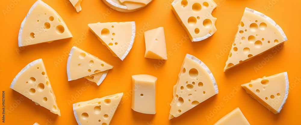 cheese pieces pattern background cheese pieces pattern background
