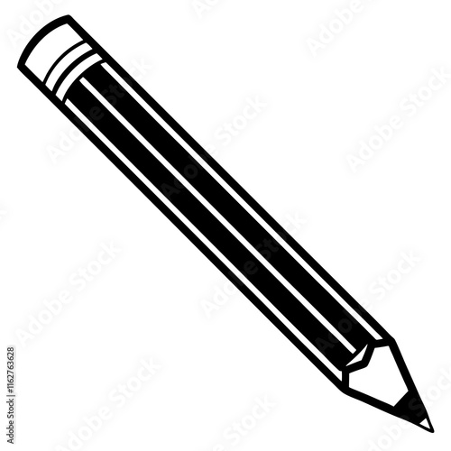 Dynamic pencil Line Art Vector Creativity