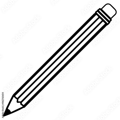 Dynamic pencil Line Art Vector Creativity