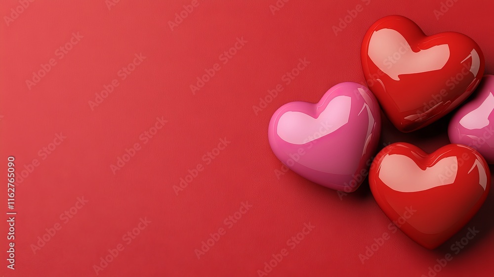 Valentine's Day Hearts Celebration Romantic Setting Digital Art Cozy Atmosphere Close-up View Love Concept Valentine's Day Hearts Celebration Romantic Setting Digital Art Cozy Atmosphere Close-up View Love Concept