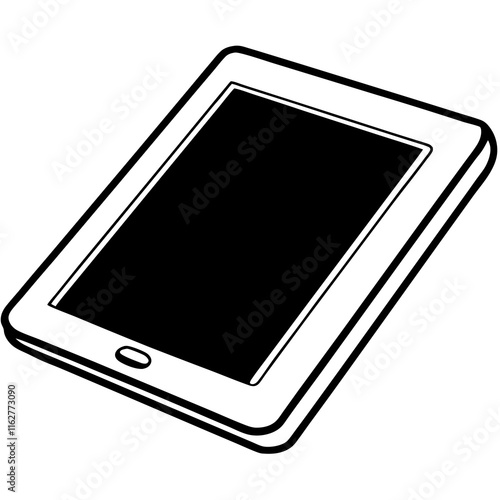 Elegant Tablet Outline Vector