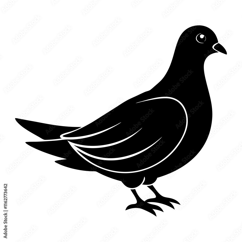Fototapeta premium Dove Silhouette vector silhouette