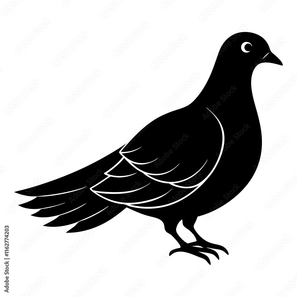 Fototapeta premium Dove Silhouette vector silhouette