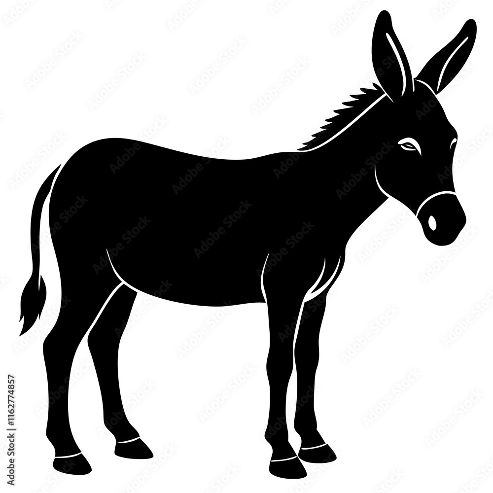 Donkey Silhouette vector silhouette Donkey Silhouette vector silhouette