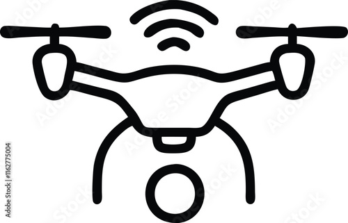 Drone silhouette vector Illustration art 