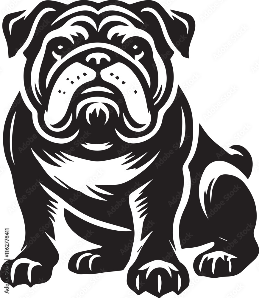 Fototapeta premium Black and white dog